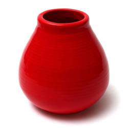 Matero Ceramiczne Pera 300ml czerwone w prążki